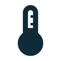 Thermometer with a blue background